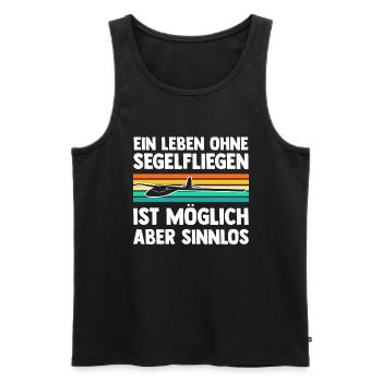 Segelflieger Fliegen Segelfliegen - Männer Premium Bio Tank Top - Schwarz - Vorne - Michal (187cm)