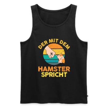 Nagetier Hamsterbesitzer Hamster - Männer Premium Bio Tank Top - Schwarz - Vorne - AI Model Male 178 light (178cm)