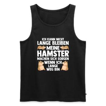 Nagetier Hamsterbesitzer Hamster - Männer Premium Bio Tank Top - Schwarz - Vorne - AI Model Male 178 light (178cm)