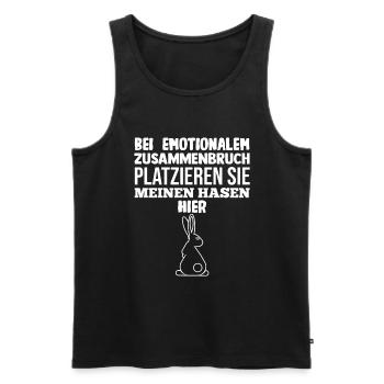 Nagetier Kaninchen Hase - Männer Premium Bio Tank Top - Schwarz - Vorne - Michal (187cm)