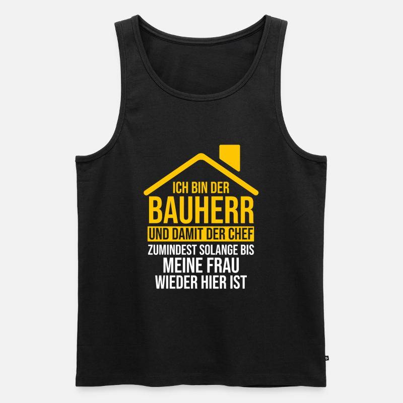 Bauherr - Männer Premium Bio Tank Top - Schwarz