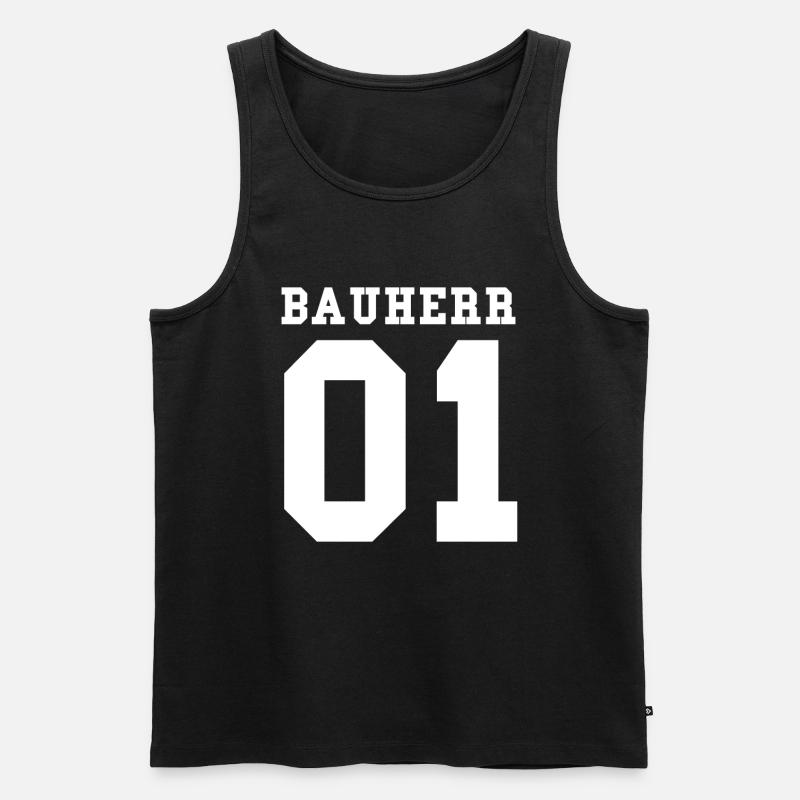 Bauherr - Männer Premium Bio Tank Top - Schwarz