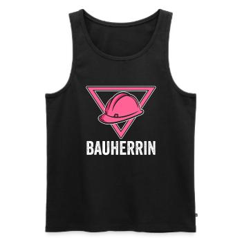 Bauherrin - Männer Premium Bio Tank Top - Schwarz - Vorne - AI Model Male 178 light (178cm)