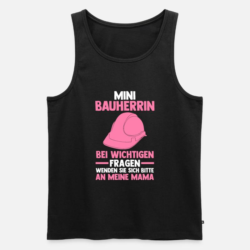 Bauherrin - Männer Premium Bio Tank Top - Schwarz