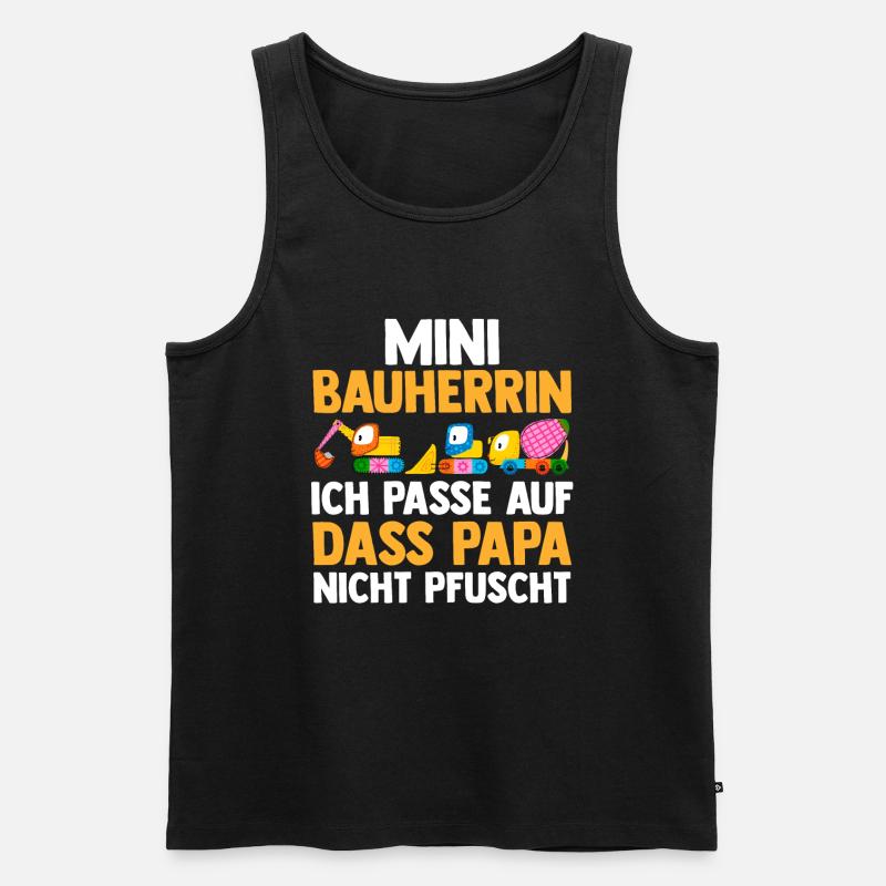 Bagger Bauherrin - Männer Premium Bio Tank Top - Schwarz