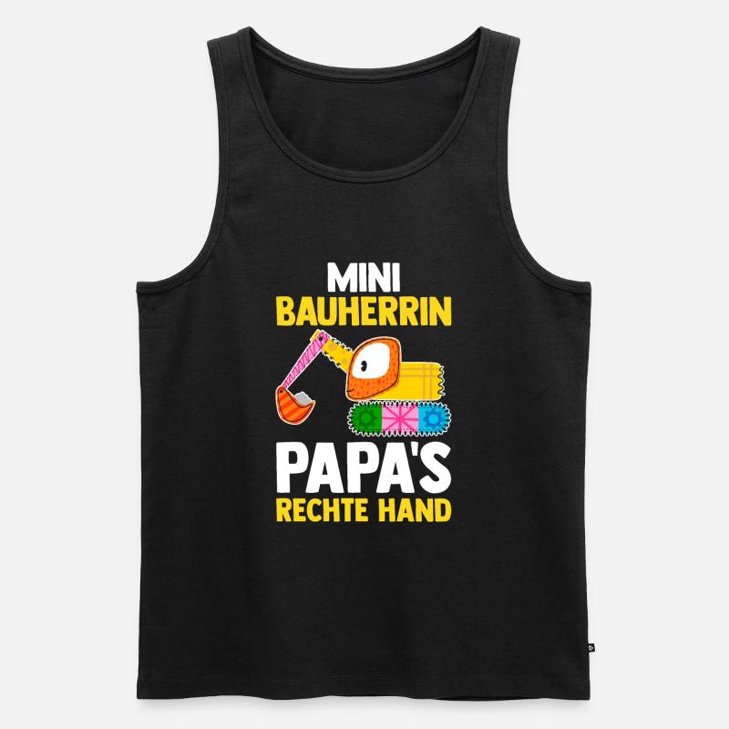 Bagger Bauherrin - Männer Premium Bio Tank Top - Schwarz