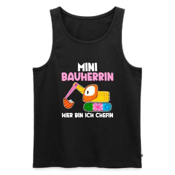 Bagger Bauherrin - Männer Premium Bio Tank Top - Schwarz - Vorne - AI Model Male 178 light (178cm)