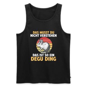 Das ist so ein Degu Ding - Männer Premium Bio Tank Top - Schwarz - Vorne - AI Model Male 178 light (178cm)