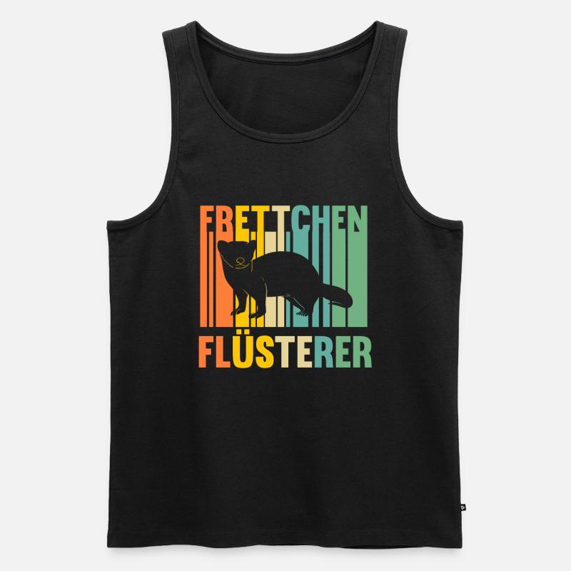 Frettchen Flüsterer - Männer Premium Bio Tank Top - Schwarz
