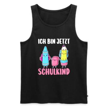 Schulkind Schulbeginn Erste Klasse Einschulung - Männer Premium Bio Tank Top - Schwarz - Vorne - Michal (187cm)