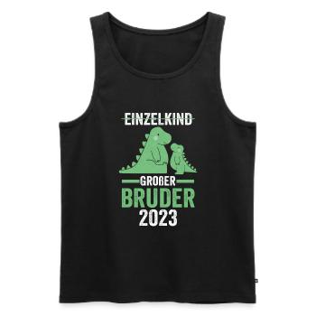 Löwen 2023 Bruder - Männer Premium Bio Tank Top - Schwarz - Vorne - Michal (187cm)