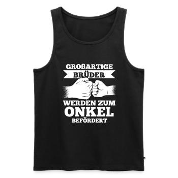 Patenonkel Bruder Onkel - Männer Premium Bio Tank Top - Schwarz - Vorne - Michal (187cm)