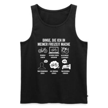 Fahrrad Rennradfahrer Rennrad - Männer Premium Bio Tank Top - Schwarz - Vorne - Michal (187cm)