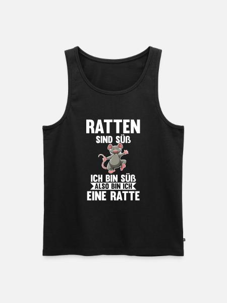 Nagetier Ratte Ratten - Männer Premium Bio Tank Top - Schwarz