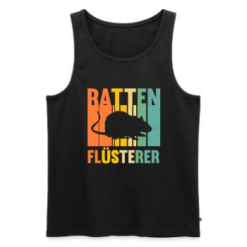 Nagetier Ratte Ratten - Männer Premium Bio Tank Top - Schwarz - Vorne - Michal (187cm)