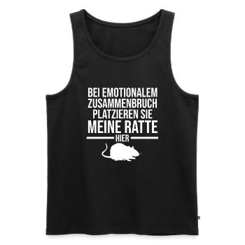 Nagetier Ratte Ratten - Männer Premium Bio Tank Top - Schwarz - Vorne - Michal (187cm)