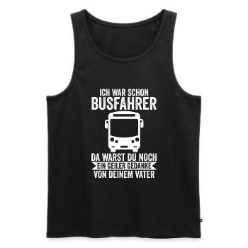 Bus Busfahrer - Männer Premium Bio Tank Top - Schwarz - Vorne - Michal (187cm)