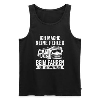 Bus Busfahrer - Männer Premium Bio Tank Top - Schwarz - Vorne - Michal (187cm)