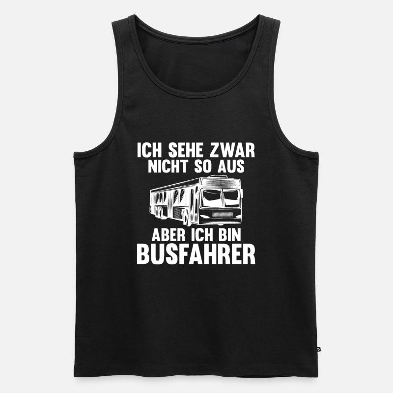 Bus Busfahrer - Männer Premium Bio Tank Top - Schwarz
