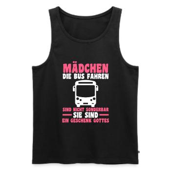 Bus Busfahrer - Männer Premium Bio Tank Top - Schwarz - Vorne - Michal (187cm)