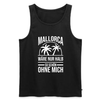 Party Urlaub Mallorca - Männer Premium Bio Tank Top - Schwarz - Vorne - Michal (187cm)