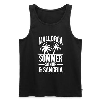Party Urlaub Mallorca - Männer Premium Bio Tank Top - Schwarz - Vorne - Michal (187cm)