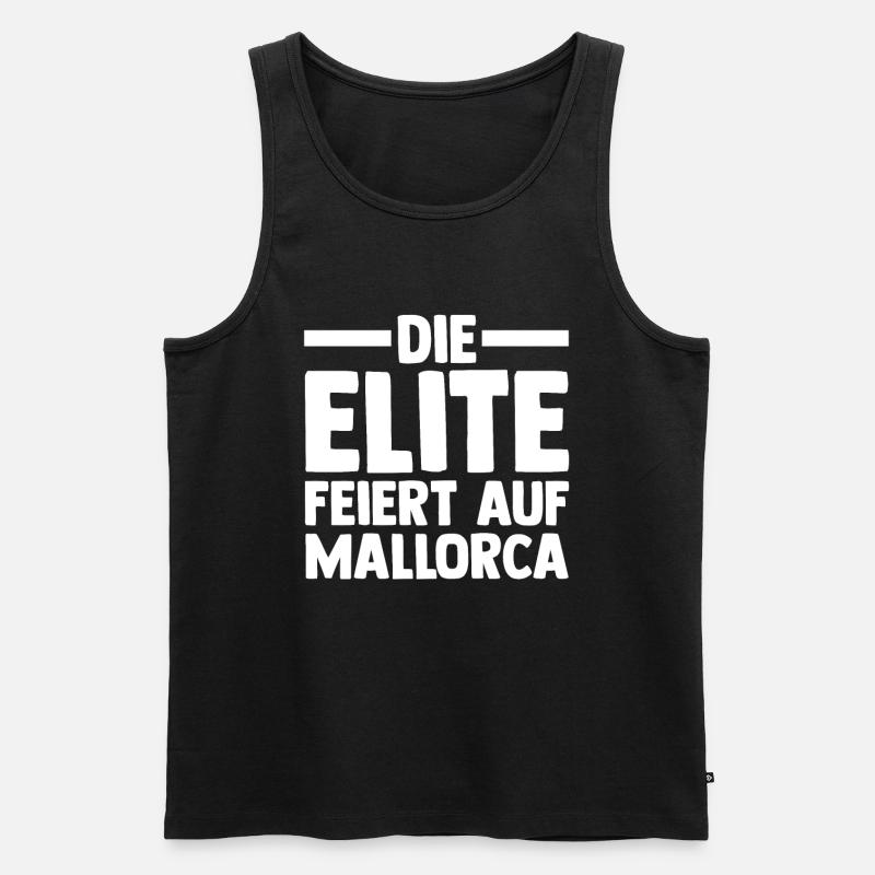 Party Urlaub Mallorca - Männer Premium Bio Tank Top - Schwarz