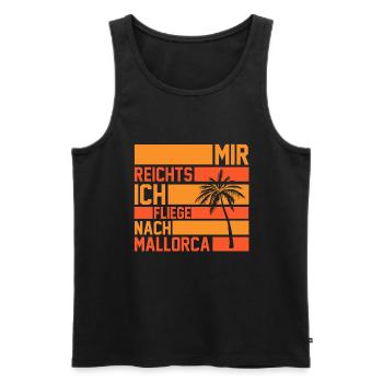 Party Urlaub Mallorca - Männer Premium Bio Tank Top - Schwarz - Vorne - Michal (187cm)