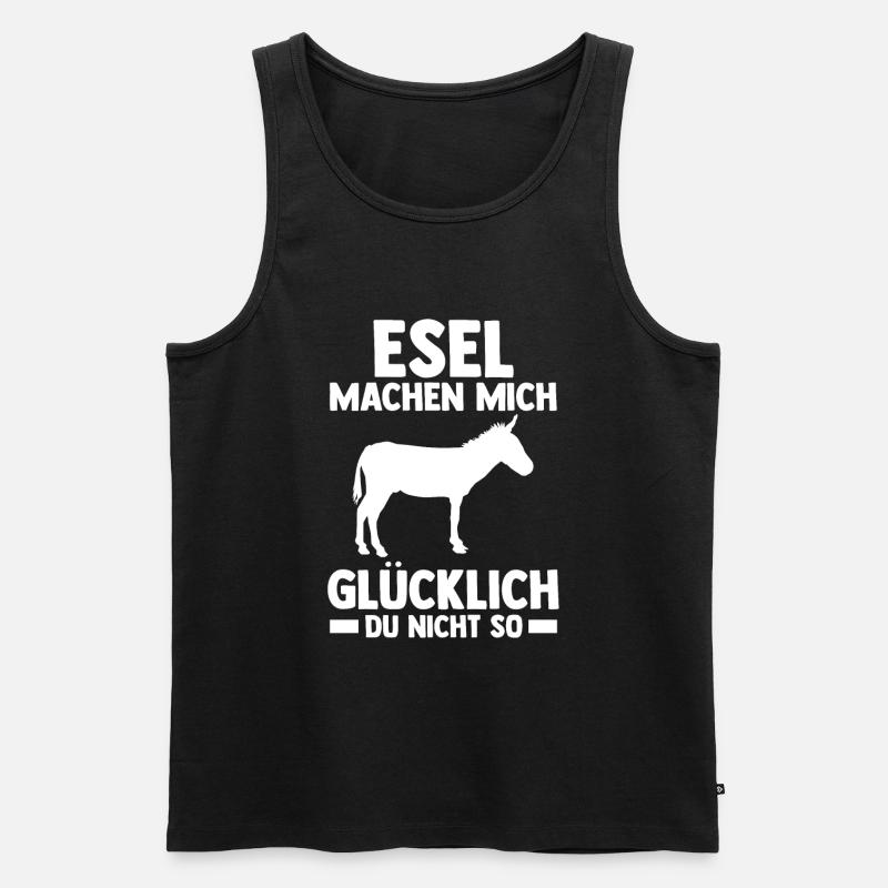Esel - Männer Premium Bio Tank Top - Schwarz