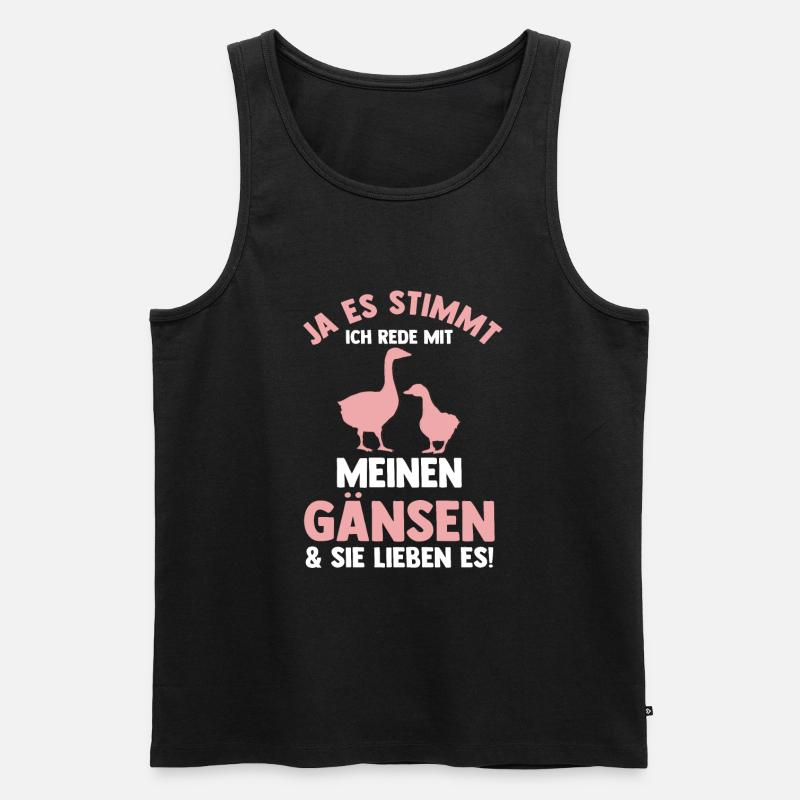 Gans Gänse - Männer Premium Bio Tank Top - Schwarz