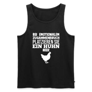 Huhn Landwirt Bauernhof Hühner - Männer Premium Bio Tank Top - Schwarz - Vorne - Michal (187cm)