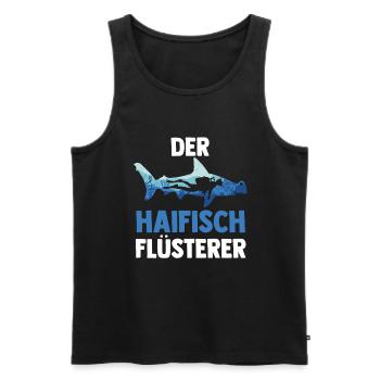 Fische Haifisch - Männer Premium Bio Tank Top - Schwarz - Vorne - AI Model Male 178 light (178cm)