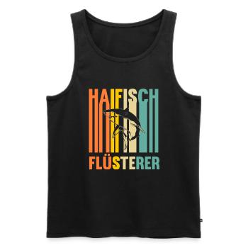 Fische Haifisch - Männer Premium Bio Tank Top - Schwarz - Vorne - AI Model Male 178 light (178cm)