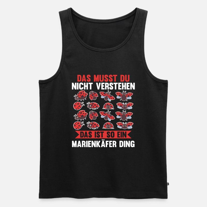 Marienkäfer - Männer Premium Bio Tank Top - Schwarz