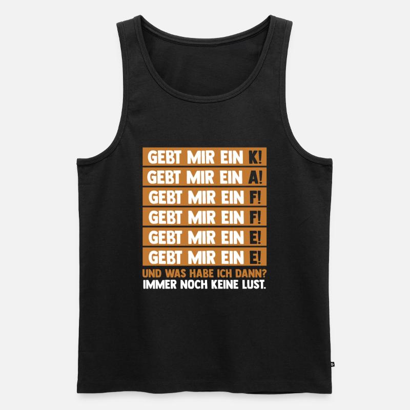 Kaffeetrinker Kaffeeliebhaber Kaffee - Männer Premium Bio Tank Top - Schwarz