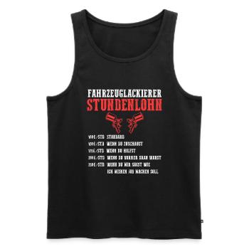 Lackierer Autolackierer Stundenlohn Fahrzeuglackie - Männer Premium Bio Tank Top - Schwarz - Vorne - Michal (187cm)