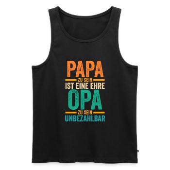 Ehefrau Vater Großvater Papa Opa - Männer Premium Bio Tank Top - Schwarz - Vorne - Michal (187cm)