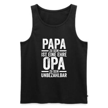 Ehefrau Vater Großvater Papa Opa - Männer Premium Bio Tank Top - Schwarz - Vorne - Michal (187cm)