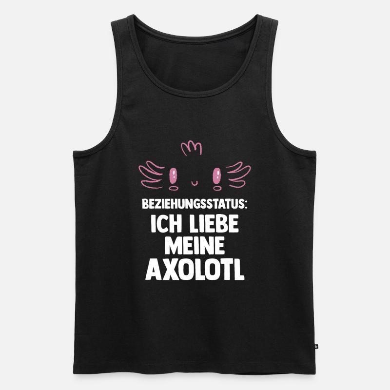 Axolotl - Männer Premium Bio Tank Top - Schwarz