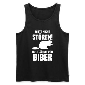 Nagetier Biberliebhaber Biber - Männer Premium Bio Tank Top - Schwarz - Vorne - Michal (187cm)