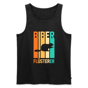 Nagetier Biberliebhaber Biber - Männer Premium Bio Tank Top - Schwarz - Vorne - Michal (187cm)