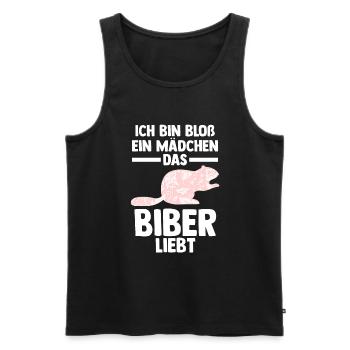 Nagetier Biberliebhaber Biber - Männer Premium Bio Tank Top - Schwarz - Vorne - Michal (187cm)