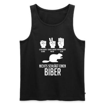 Nagetier Biberliebhaber Biber - Männer Premium Bio Tank Top - Schwarz - Vorne - Michal (187cm)