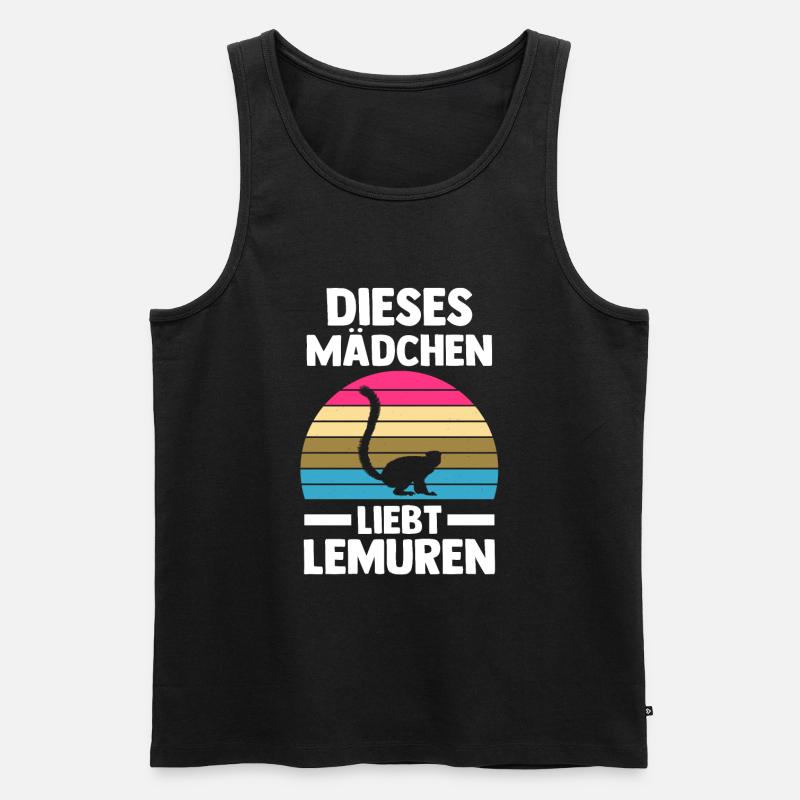 Lemur - Männer Premium Bio Tank Top - Schwarz