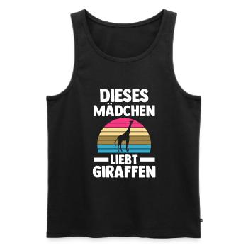 Giraffe Giraffen - Männer Premium Bio Tank Top - Schwarz - Vorne - Michal (187cm)