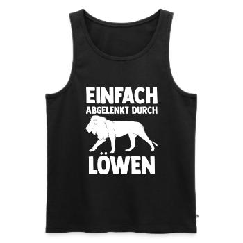 Löwe Löwen - Männer Premium Bio Tank Top - Schwarz - Vorne - AI Model Male 178 light (178cm)