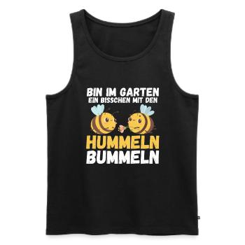 Gartenarbeit Hobbygärtner Biene Gärtner Garten - Männer Premium Bio Tank Top - Schwarz - Vorne - Michal (187cm)