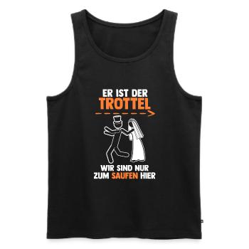 Bräutigam Hochzeit Heiraten Junggesellenabschied - Männer Premium Bio Tank Top - Schwarz - Vorne - AI Model Male 178 light (178cm)