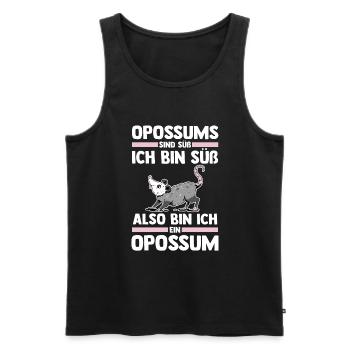 Opossum - Männer Premium Bio Tank Top - Schwarz - Vorne - AI Model Male 178 light (178cm)
