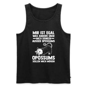 Opossum - Männer Premium Bio Tank Top - Schwarz - Vorne - AI Model Male 178 light (178cm)